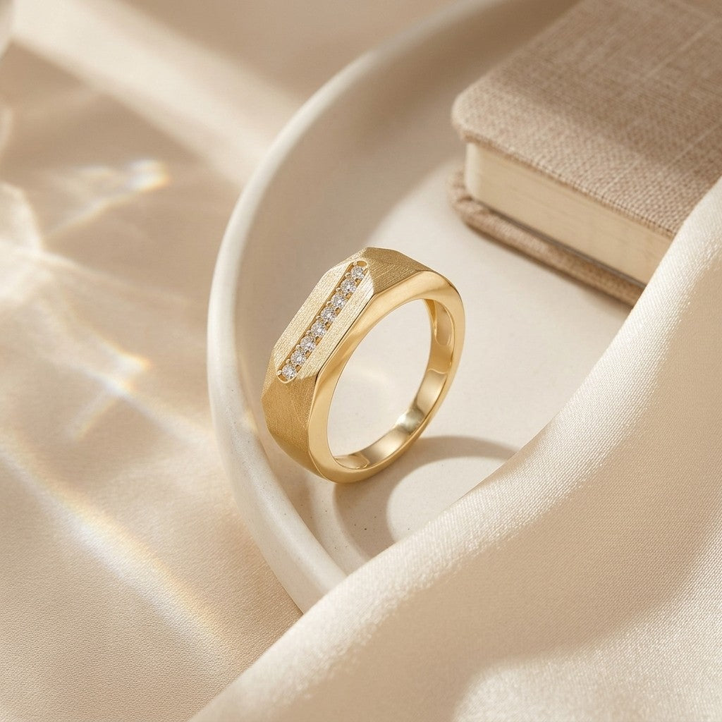 Brushed Signet Ring