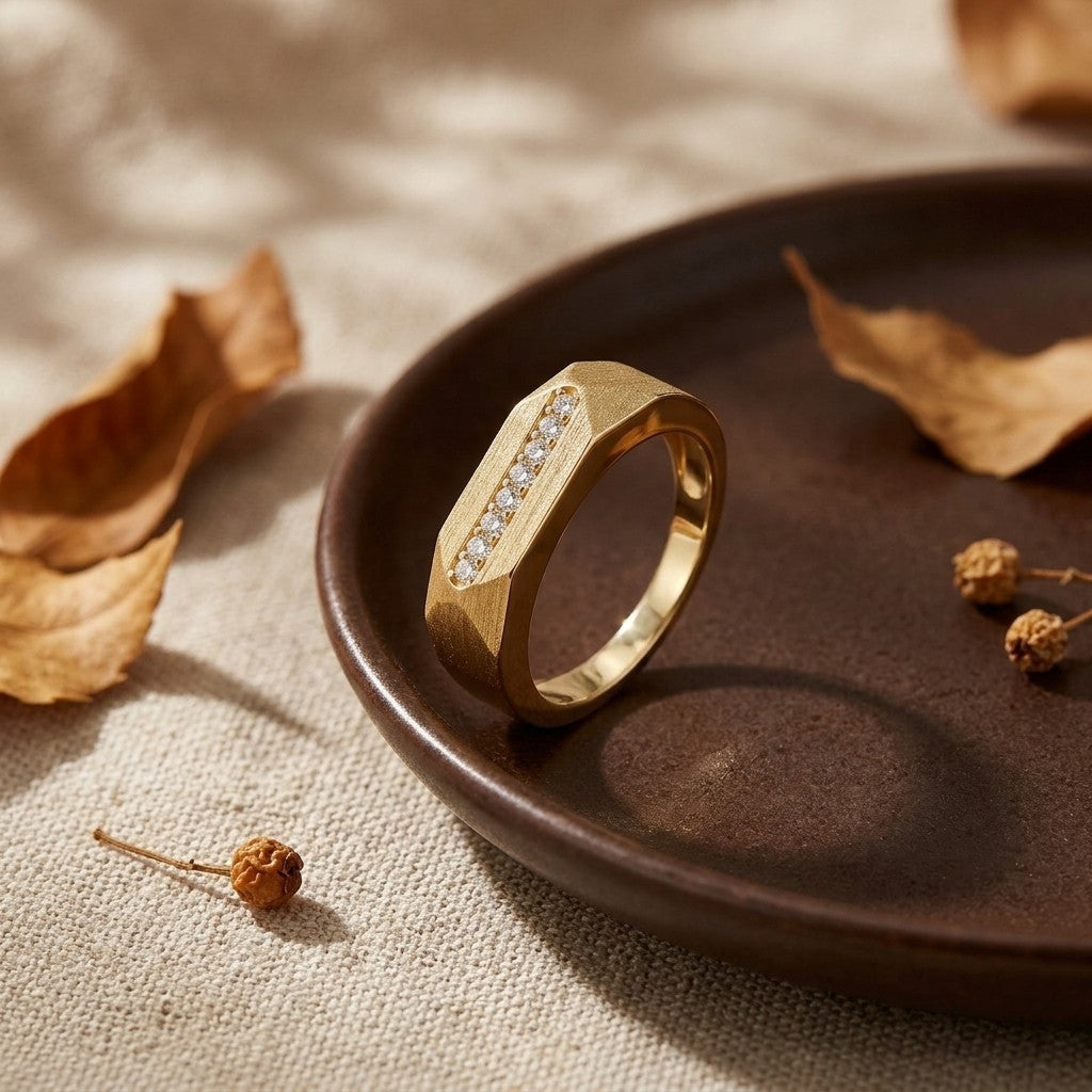Brushed Signet Ring