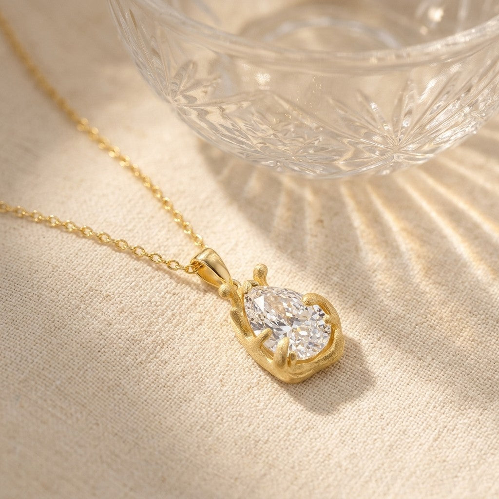 Moissanite Pendant Necklace