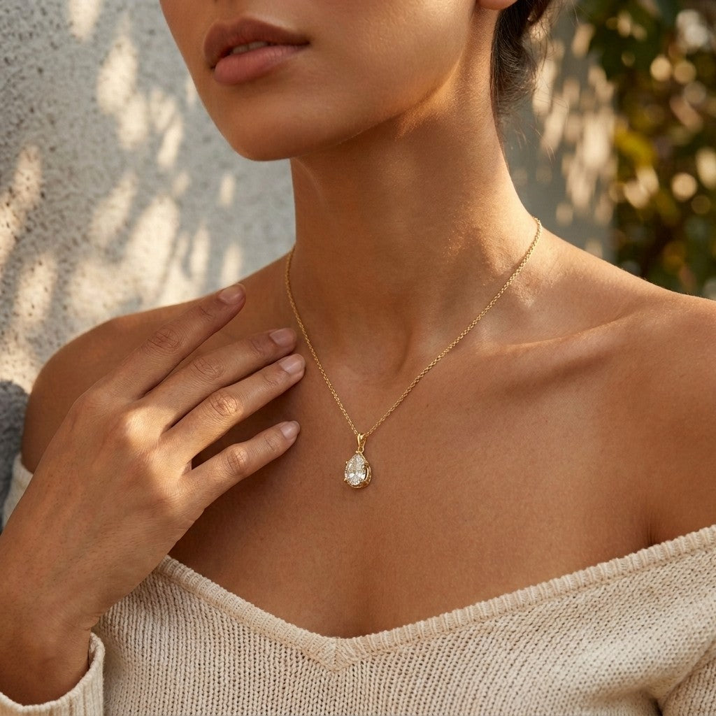 Moissanite Pendant Necklace