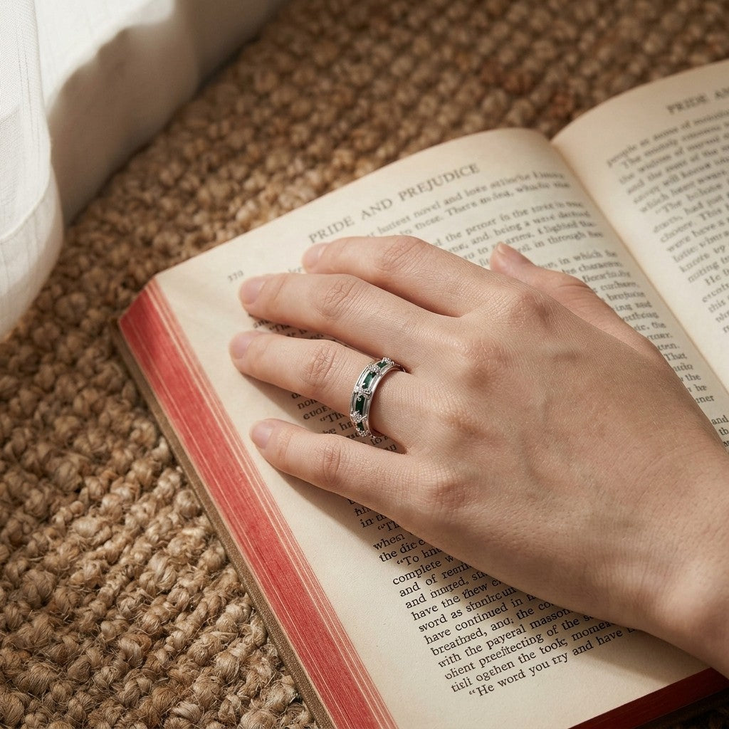 Moissanite Pavé Band Ring