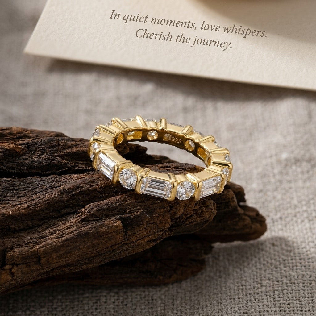Moissanite Pavé Band Ring