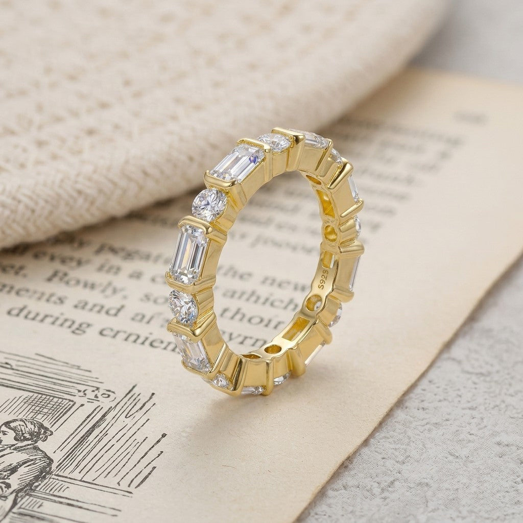 Moissanite Pavé Band Ring