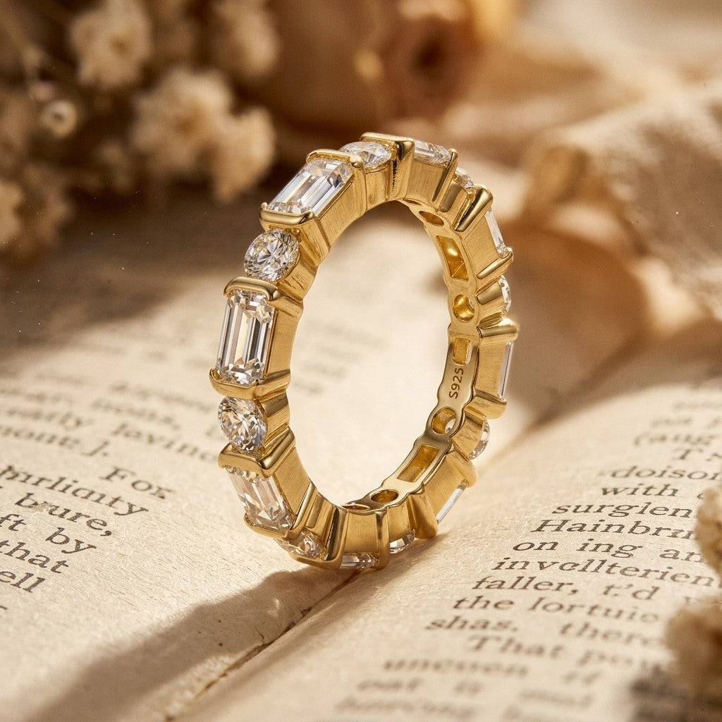 Moissanite Pavé Band Ring