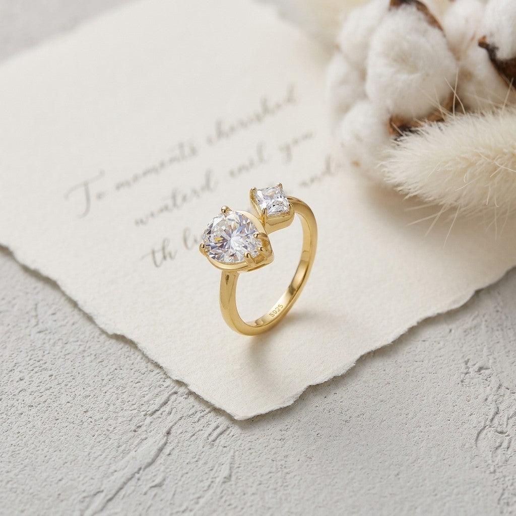 Moissanite Pavé Band Ring
