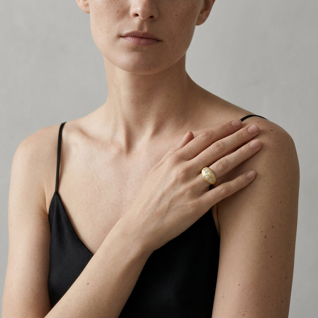 Moissanite Pavé Band Ring