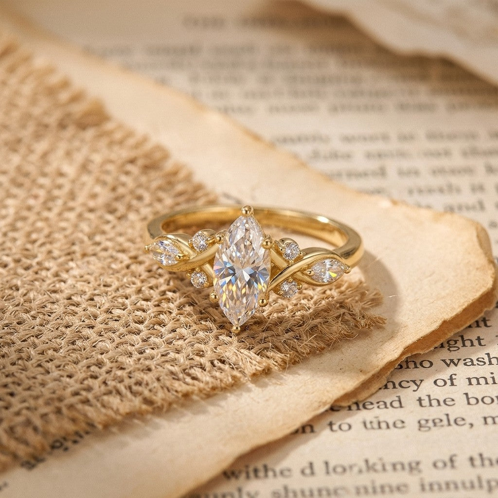 Moissanite Marquise Ring
