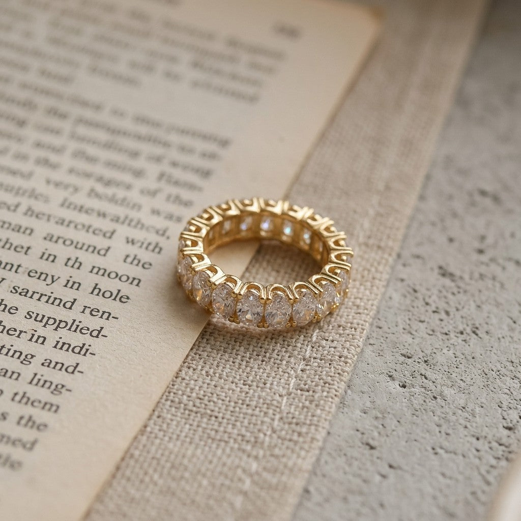 Moissanite Pavé Band Ring