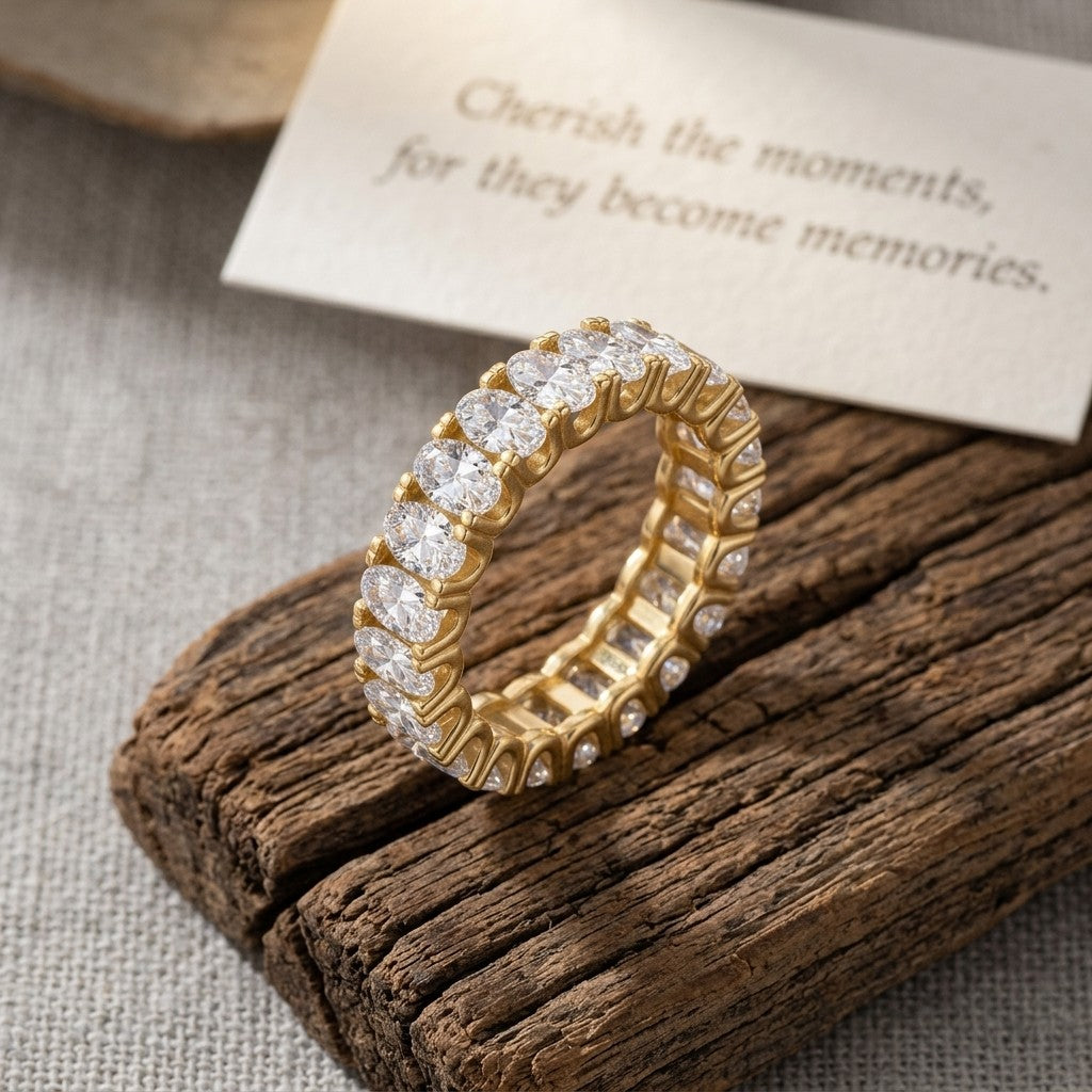 Moissanite Pavé Band Ring