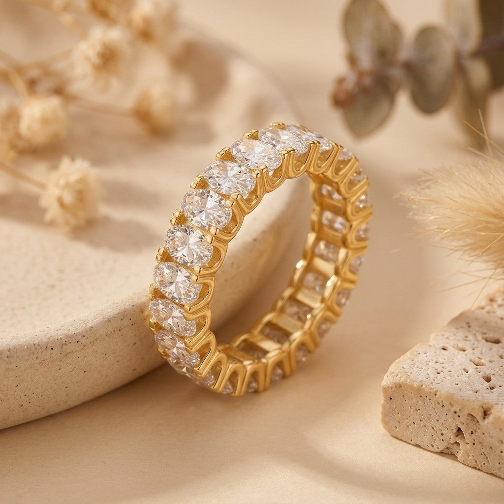 Moissanite Pavé Band Ring