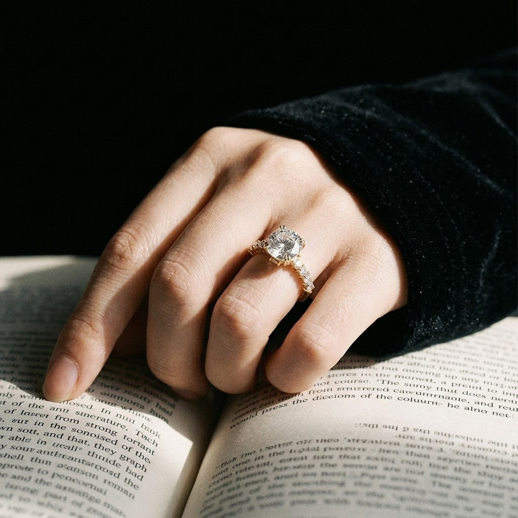 Moissanite Solitaire Ring
