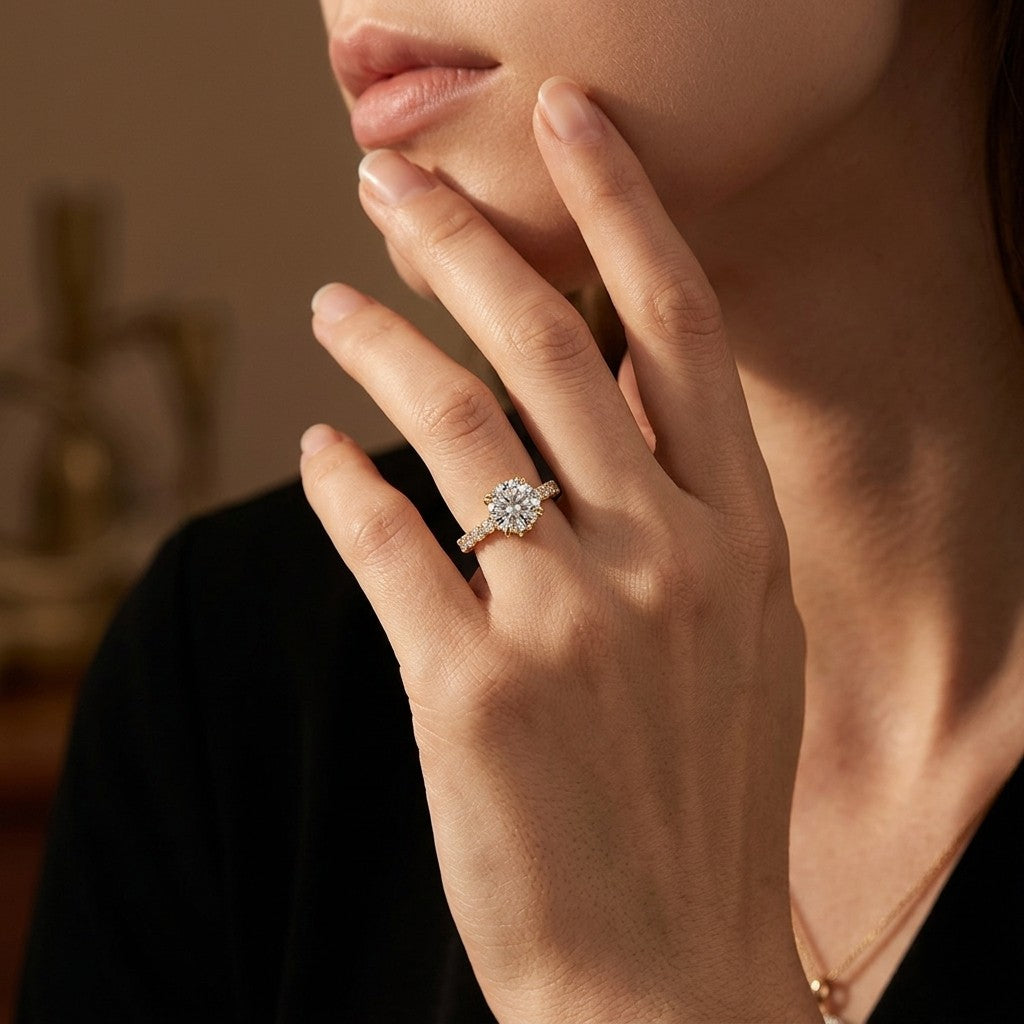 Moissanite Solitaire Ring