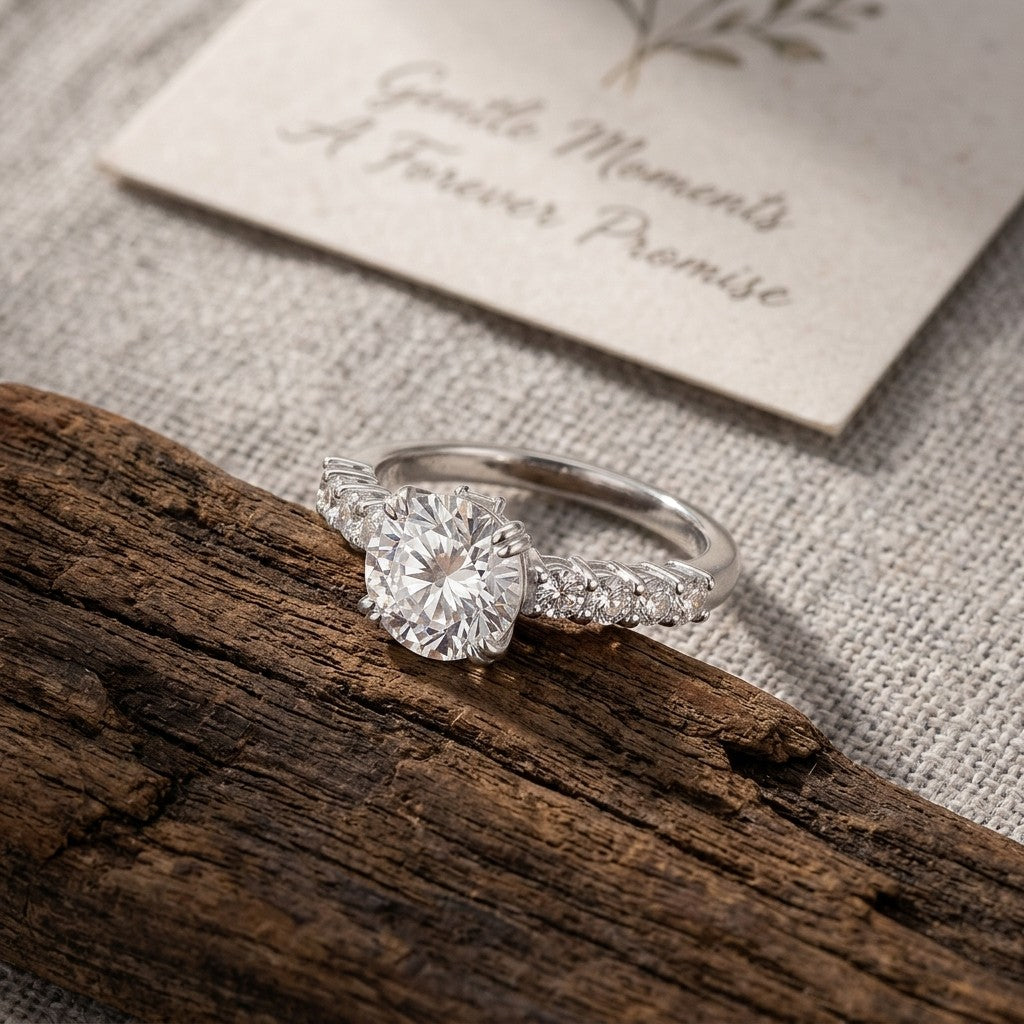 Moissanite Solitaire Ring