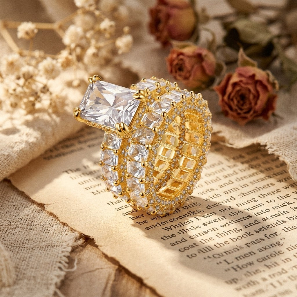 Moissanite Bridal Ring Set