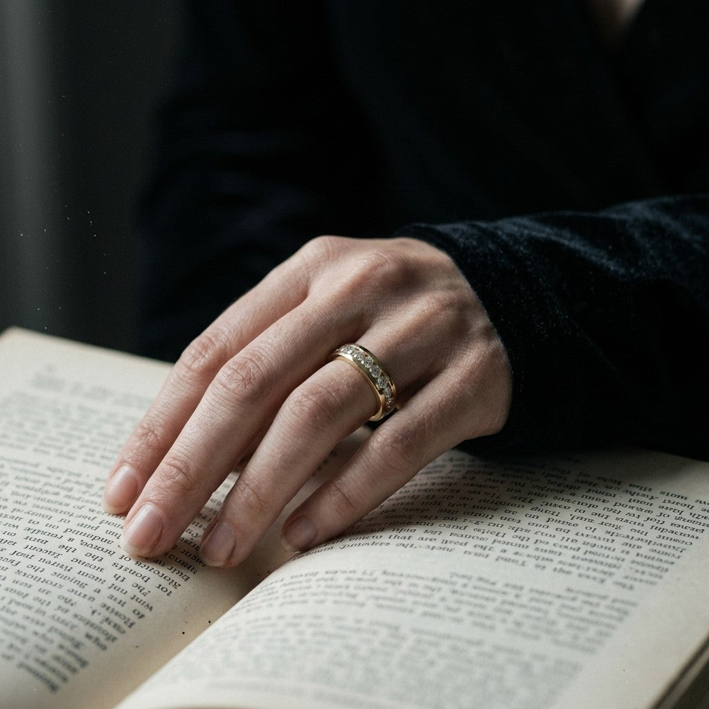 Moissanite Pavé Band Ring