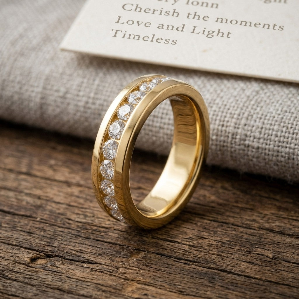 Moissanite Pavé Band Ring