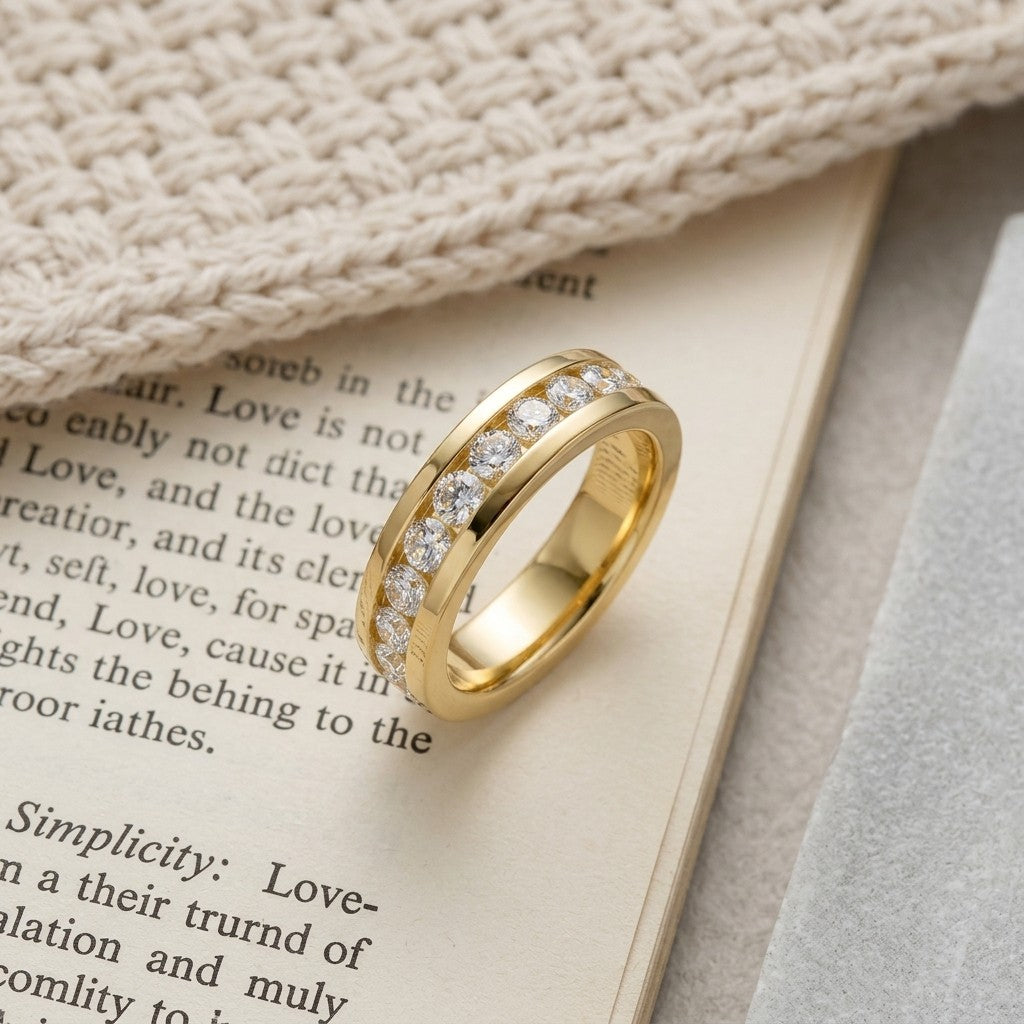 Moissanite Pavé Band Ring