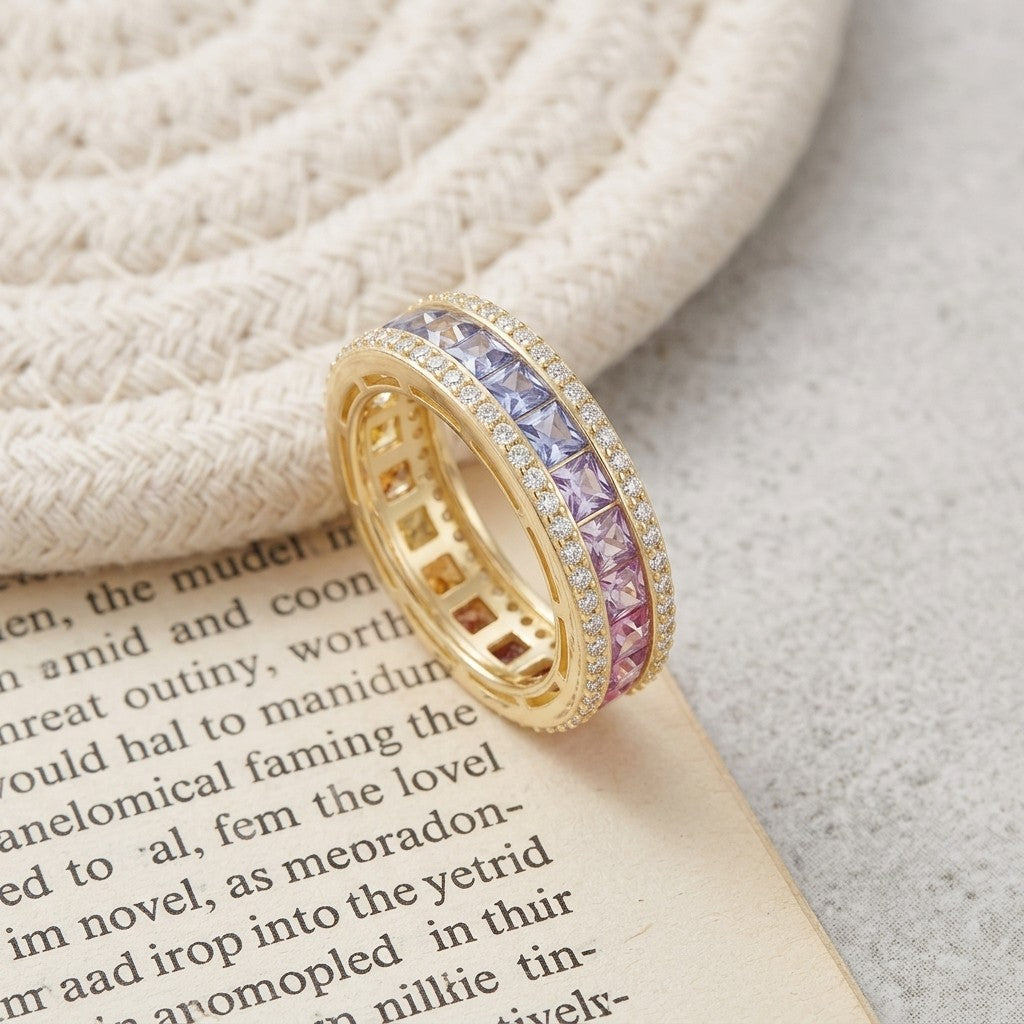 Moissanite Pavé Band Ring
