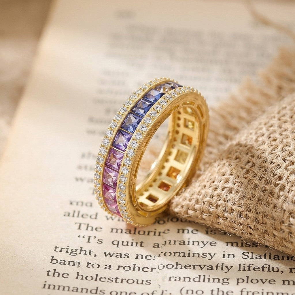 Moissanite Pavé Band Ring