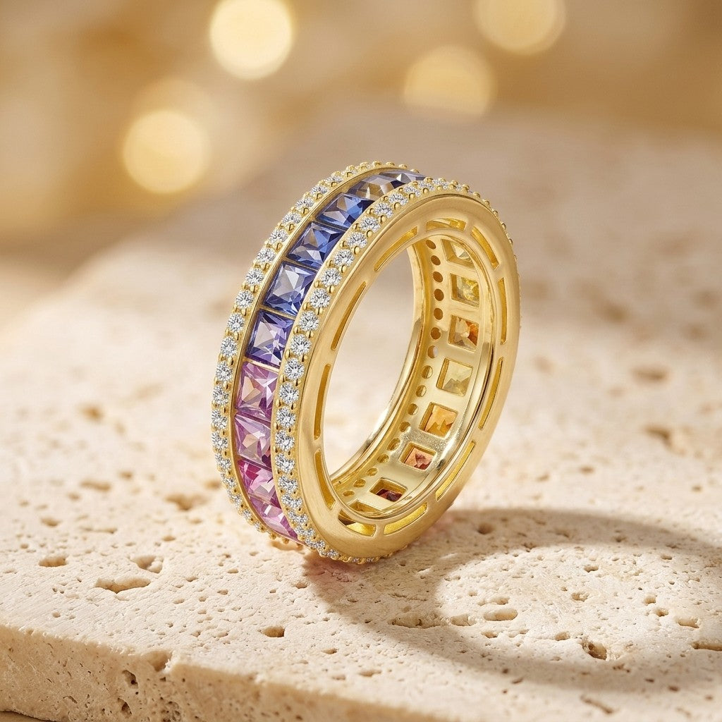 Moissanite Pavé Band Ring