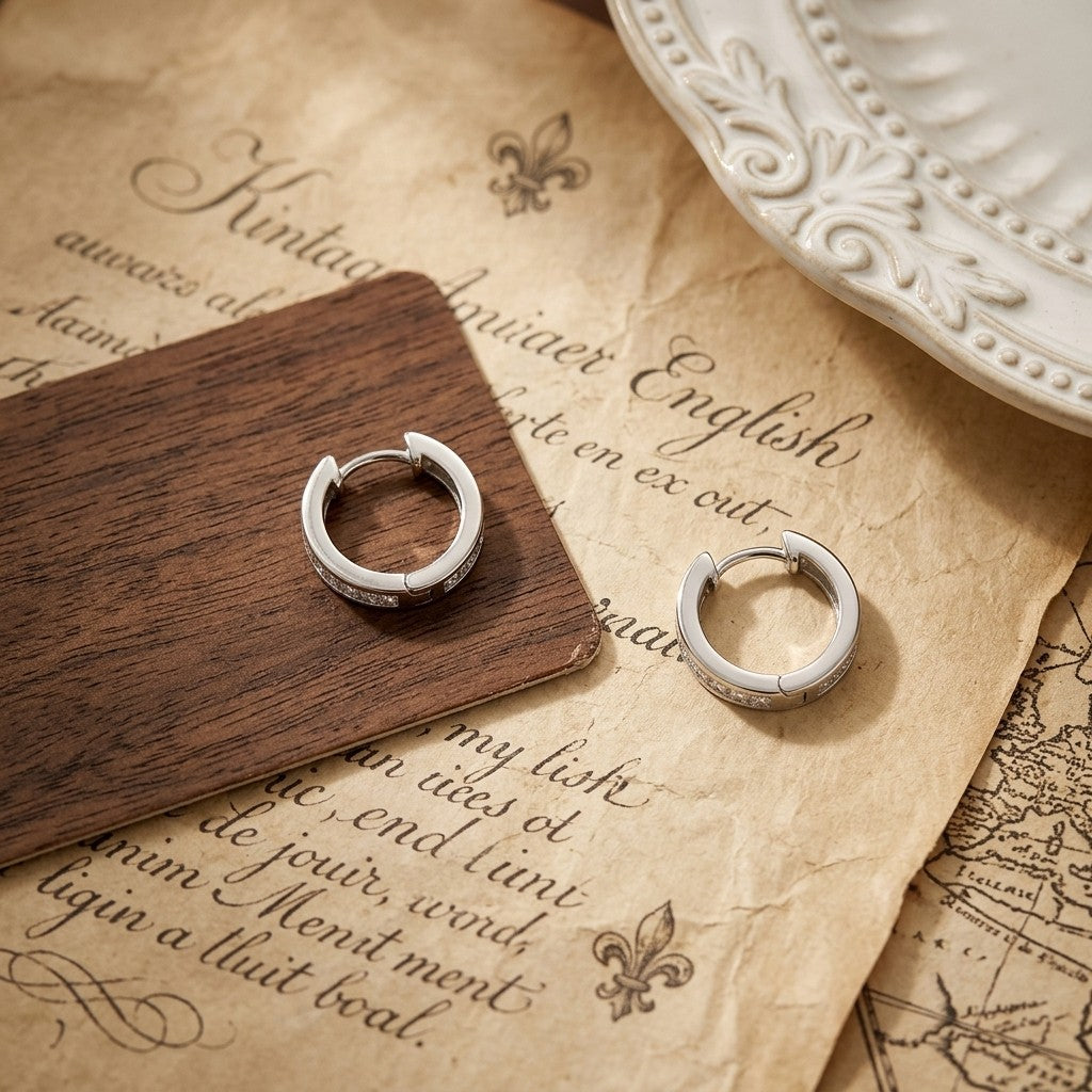 Moissanite Channel-Set Huggie Hoop Earrings