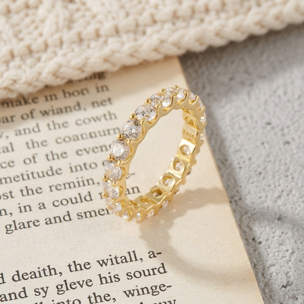 Moissanite Pavé Band Ring