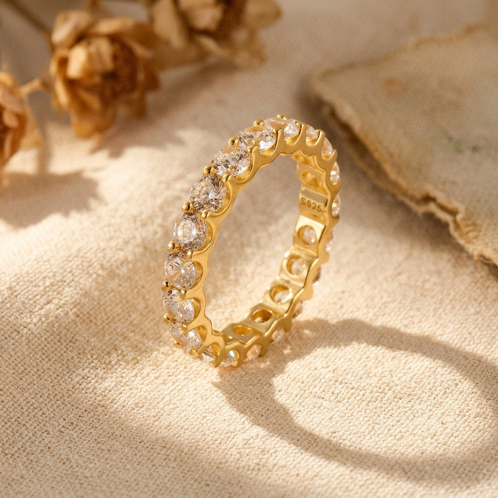 Moissanite Pavé Band Ring