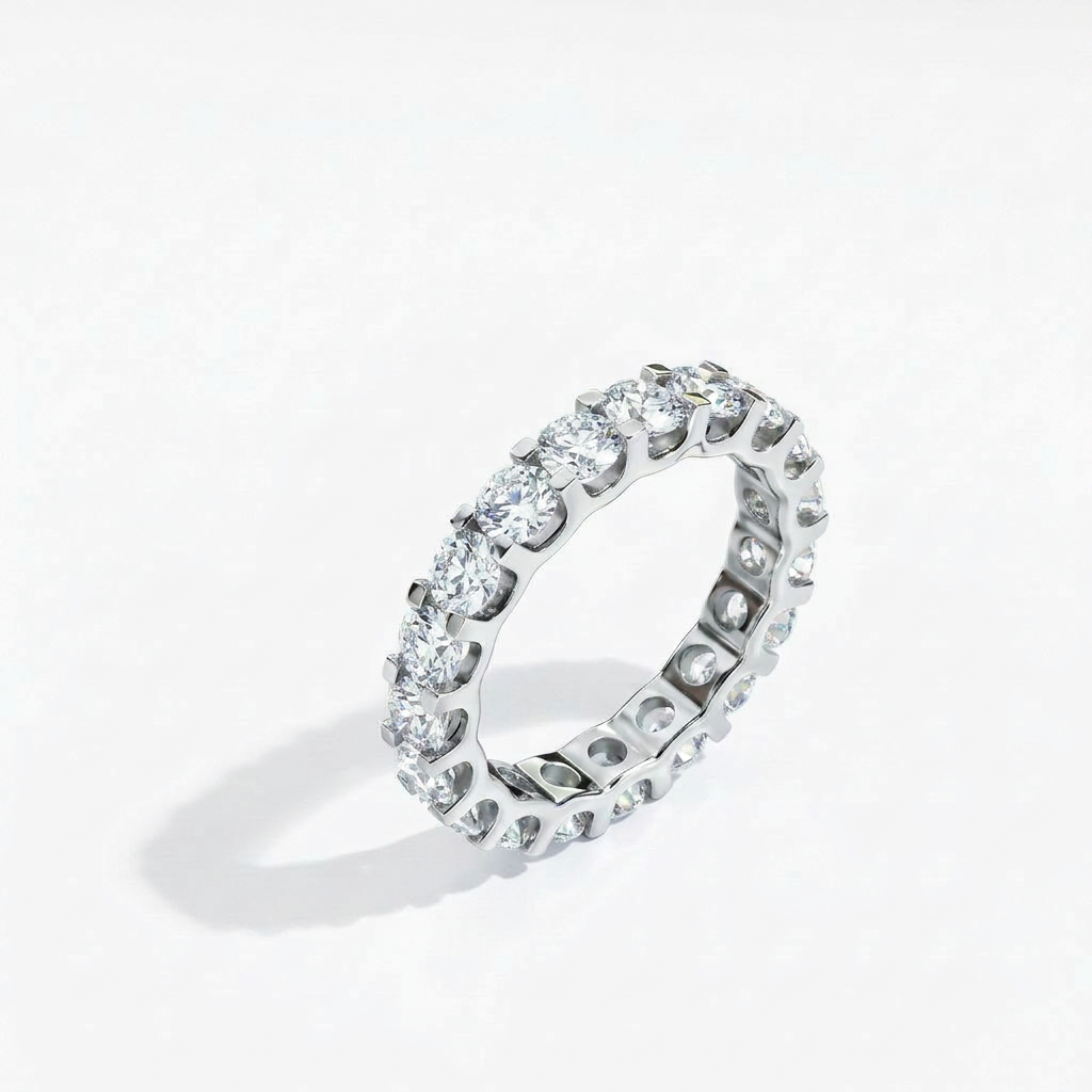 Moissanite Pavé Band Ring