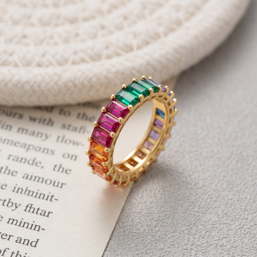Emerald-Cut Eternity Band Ring