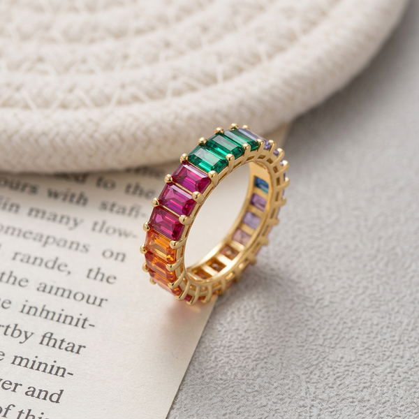 Emerald-Cut Eternity Band Ring