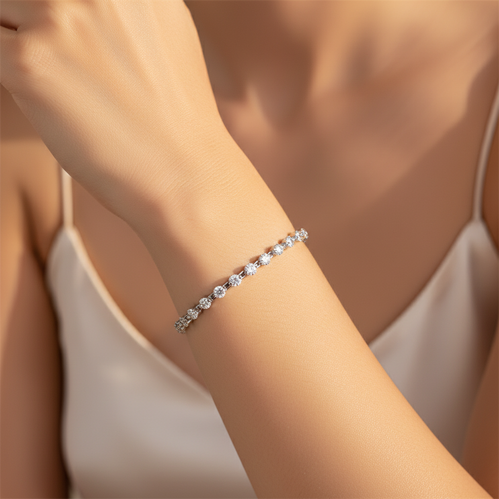 3.0mm Moissanite Tennis Bracelet