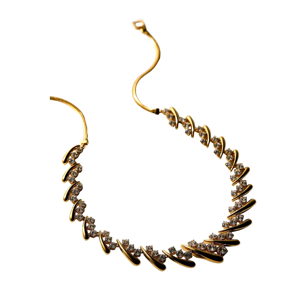 Agatha 14K Gold Curve Necklace