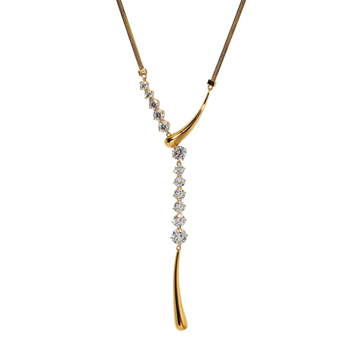 Agatha 14K Gold Y-Shaped Drop Necklace