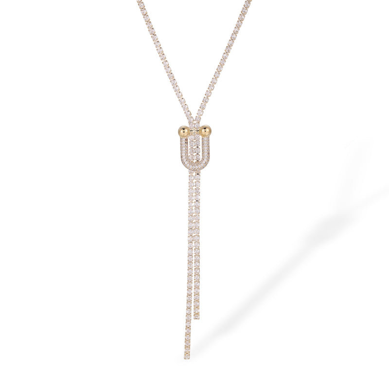 Alruna 14K Gold Round Tassel Necklace