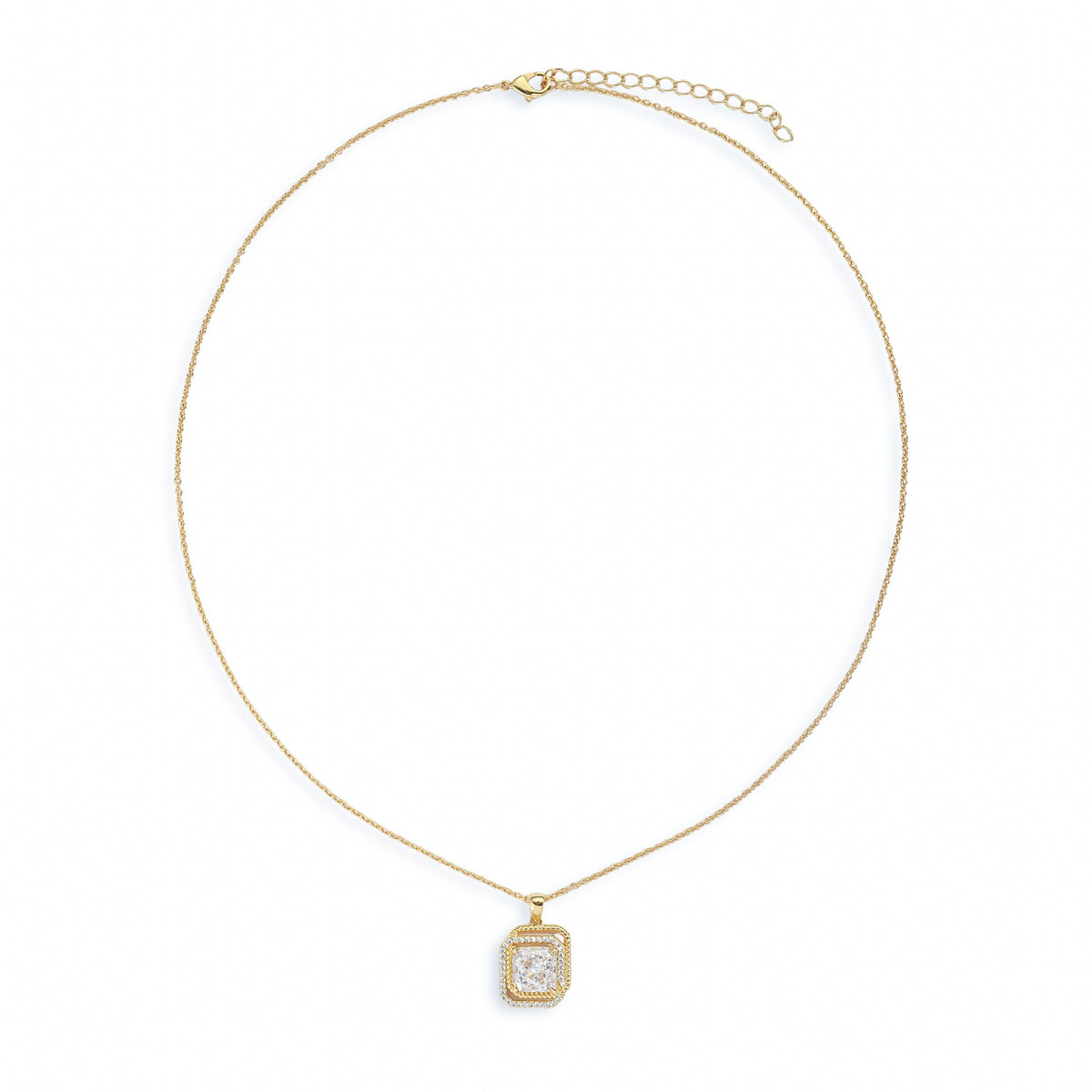 Amélina 14K Gold Zircon Necklace
