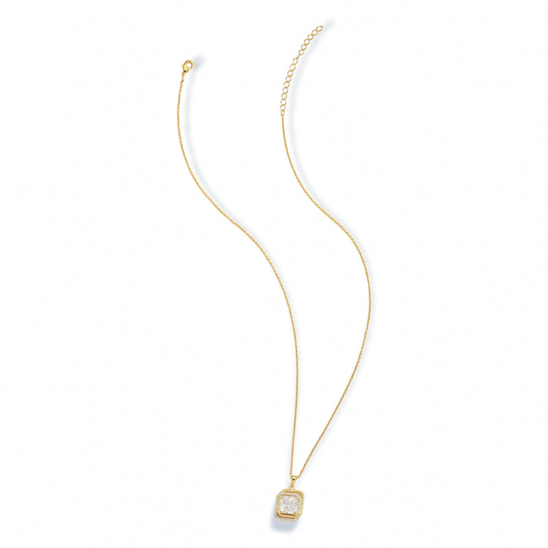 Amélina 14K Gold Zircon Necklace