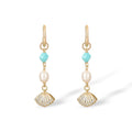 Araminte Turquoise Pearl Shell Earrings