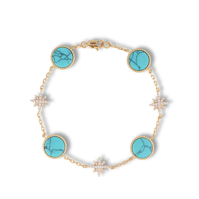 Azalaïs Lake Blue Starburst Bracelet