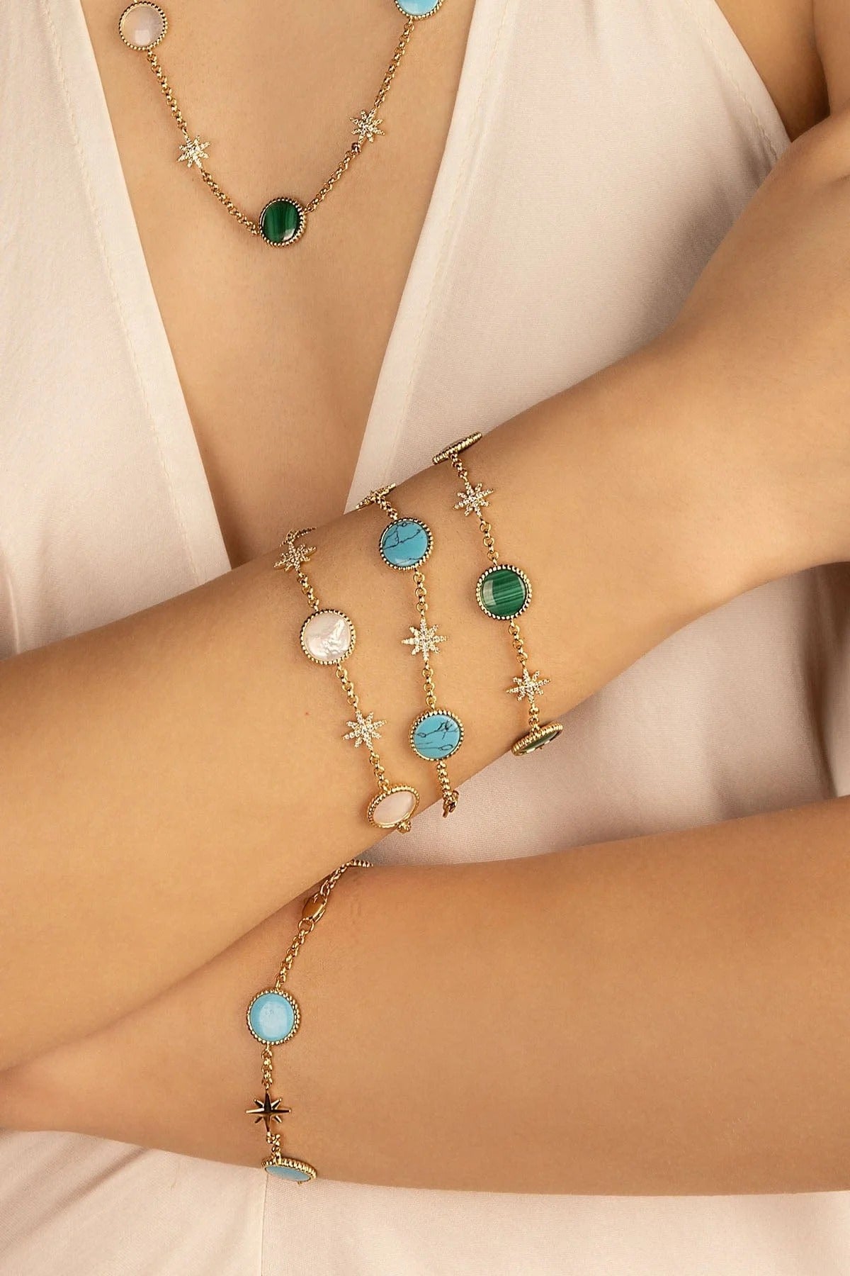 Azalaïs Lake Blue Starburst Bracelet