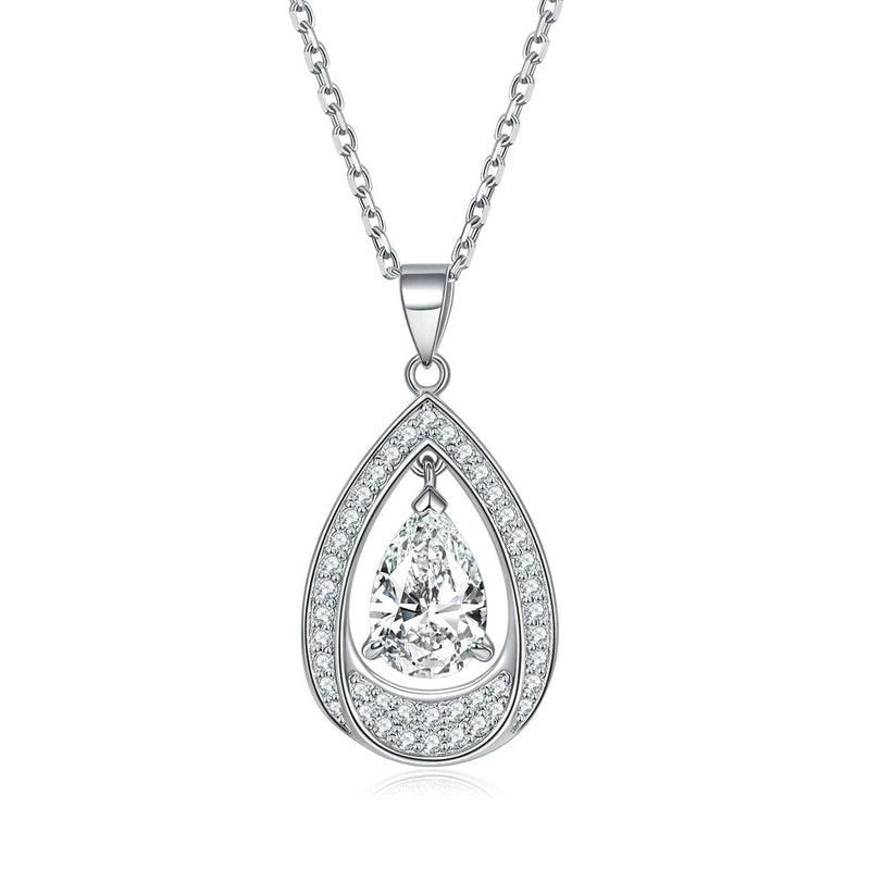 Bérangère White Teardrop Necklace