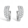 Bérénice White Half-crescent Earrings