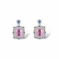 Carina Pink Cushion Earrings
