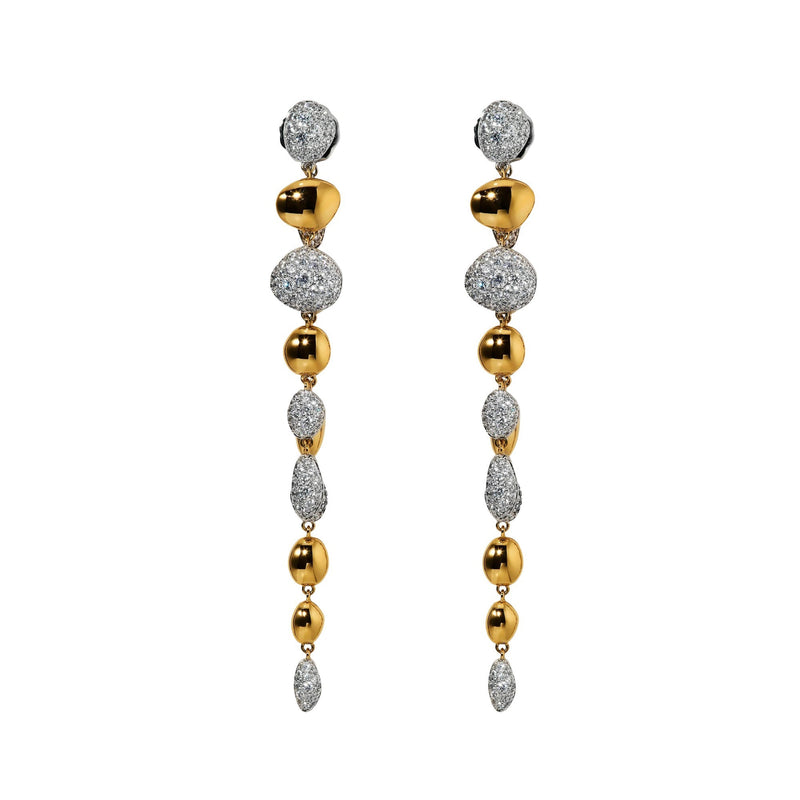 Carine 14K Gold Pebble Drop Earrings