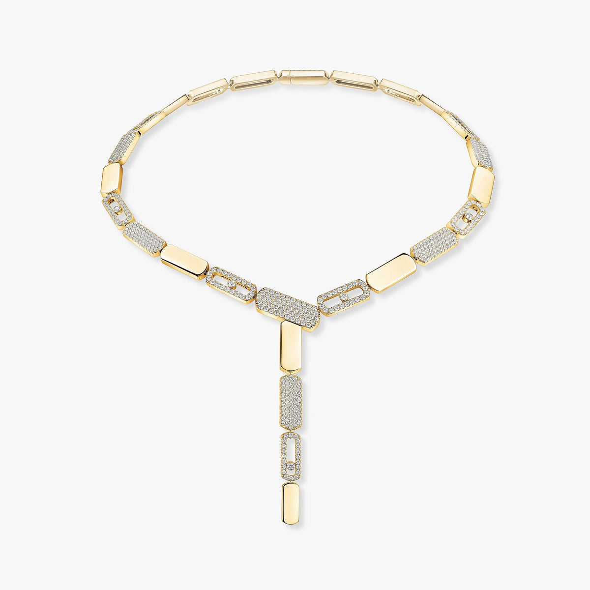 Carlotta 14K Yellow Gold Geometric Hollow Links Necklace