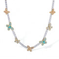 Christa Multicolor Butterfly Choker Necklace