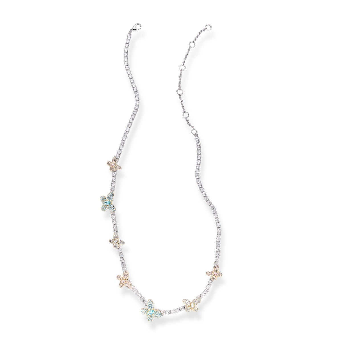 Christa Multicolor Butterfly Choker Necklace