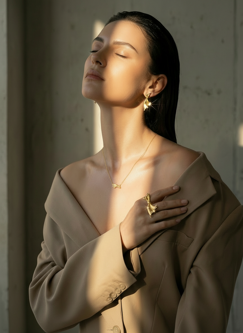 Chrysippus 14K Gold Butterfly Open Ring