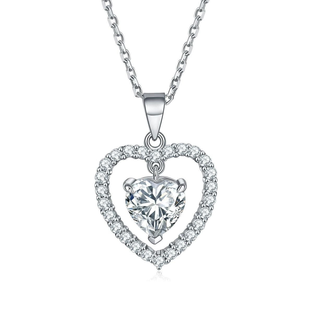 Cybèle White Heart Jewelry 3-Piece Set