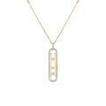 Dankrun 14K Gold Vertical Bar Necklace