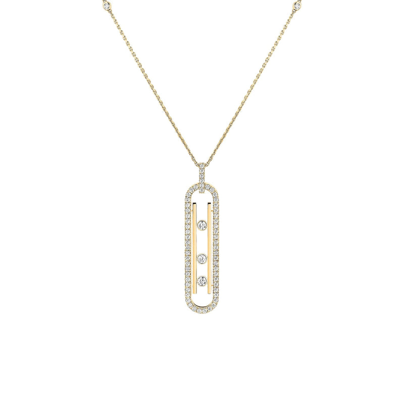 Dankrun 14K Gold Vertical Bar Necklace